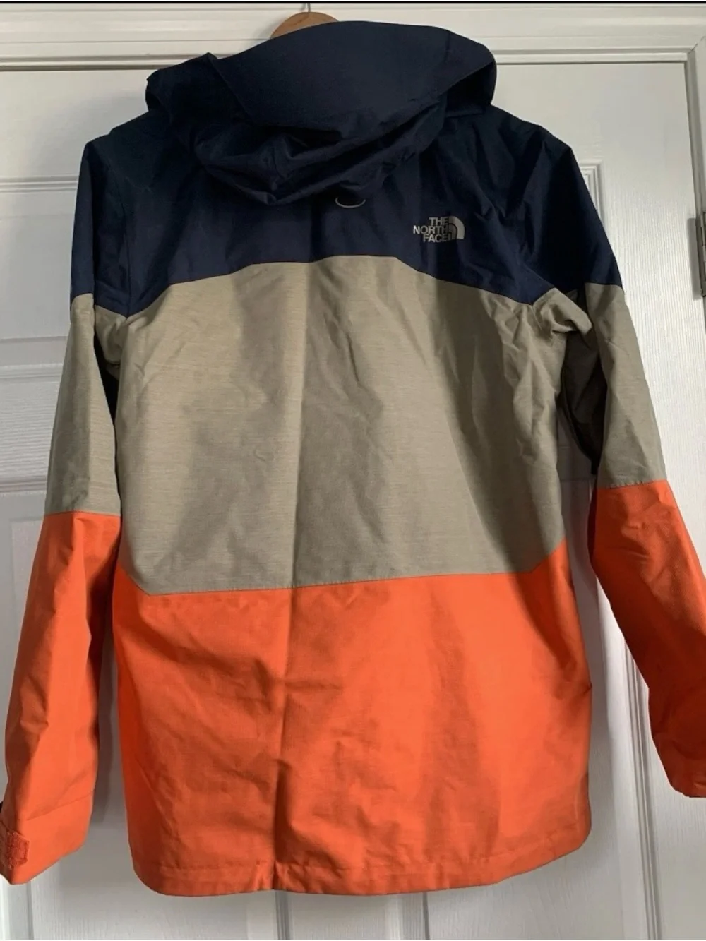 The North Face Men’s Orange, Tan & Navy Color block  Ski Jacket and pants